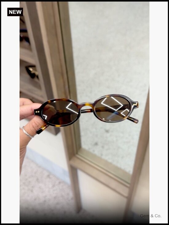Vintage-Inspired Oval Sunglasses Women Small Fit Anti-Reflective UVA/UVB main image 7